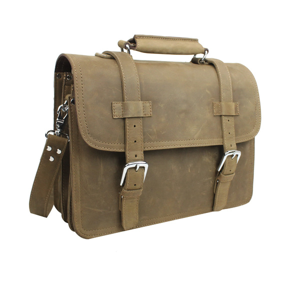 16" 3-tier Pro Leather Briefcase L63VD